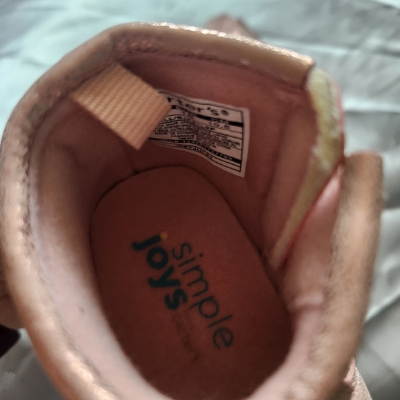 Simple joy carter pink mocassin boots size 3 baby girl shoes new fringe - Picture 4 of 8